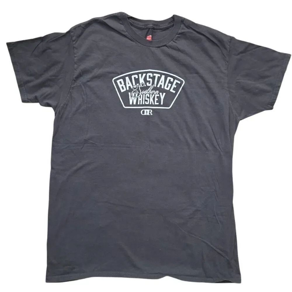 Hanes Nano "Backstage Southern Whiskey DR" TShirt Dark Grey Large